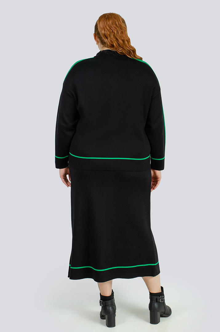 Костюм в'язаний мастерка+спідниця великих розмірів