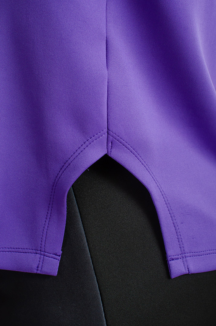 Фиолетово-черный костюм с юбкой больших размеров