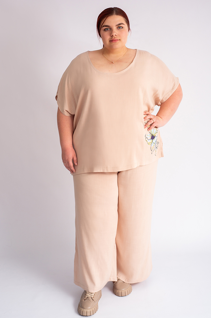 Костюм лляний брючний великих розмірів