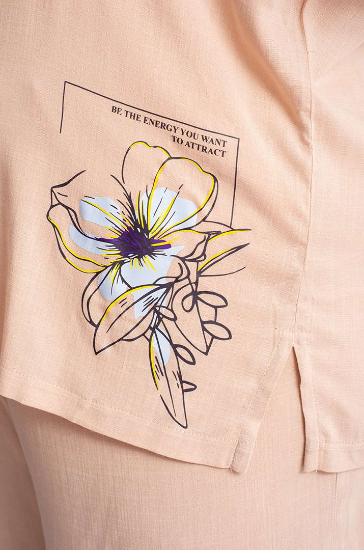 Костюм лляний брючний великих розмірів