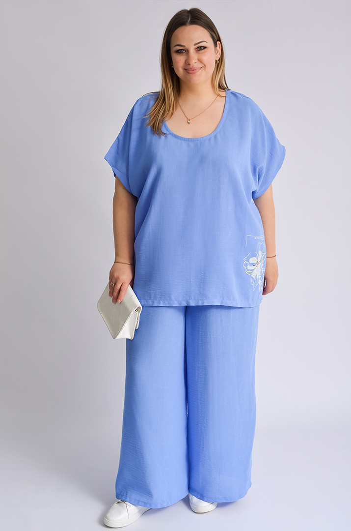 Костюм лляний брючний великих розмірів