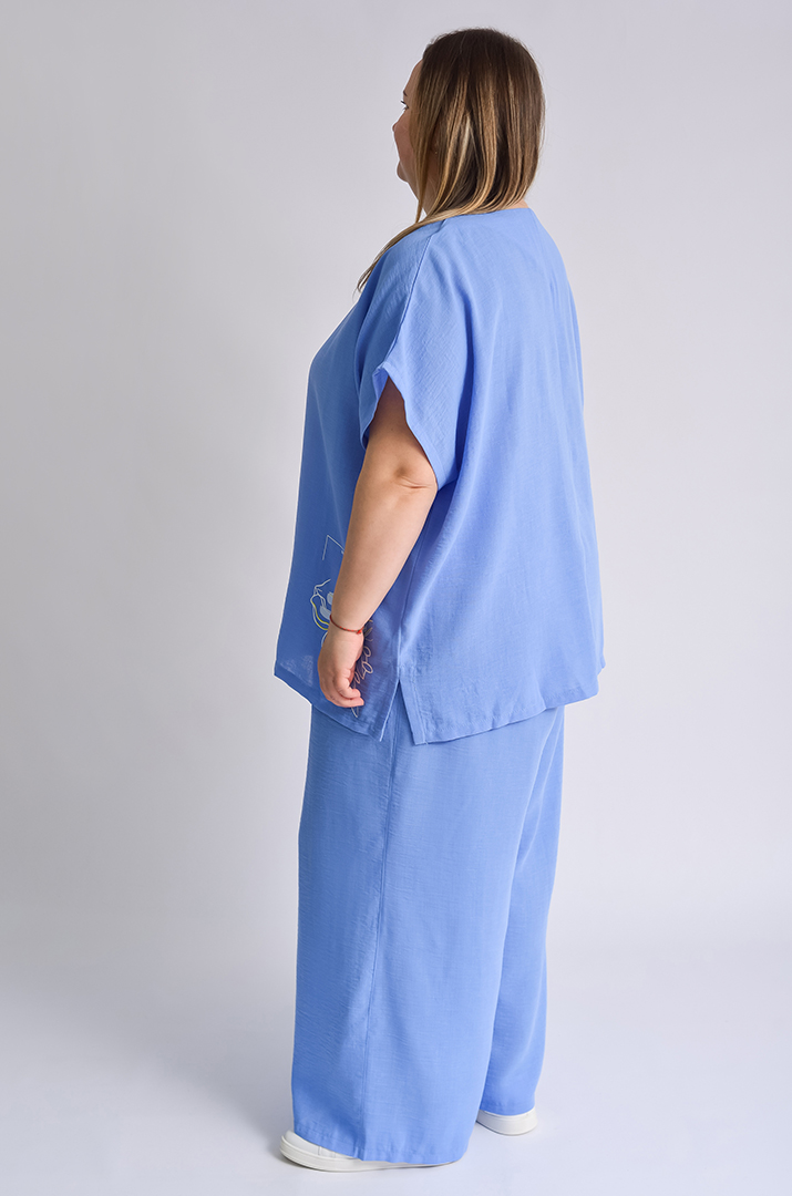 Костюм лляний брючний великих розмірів