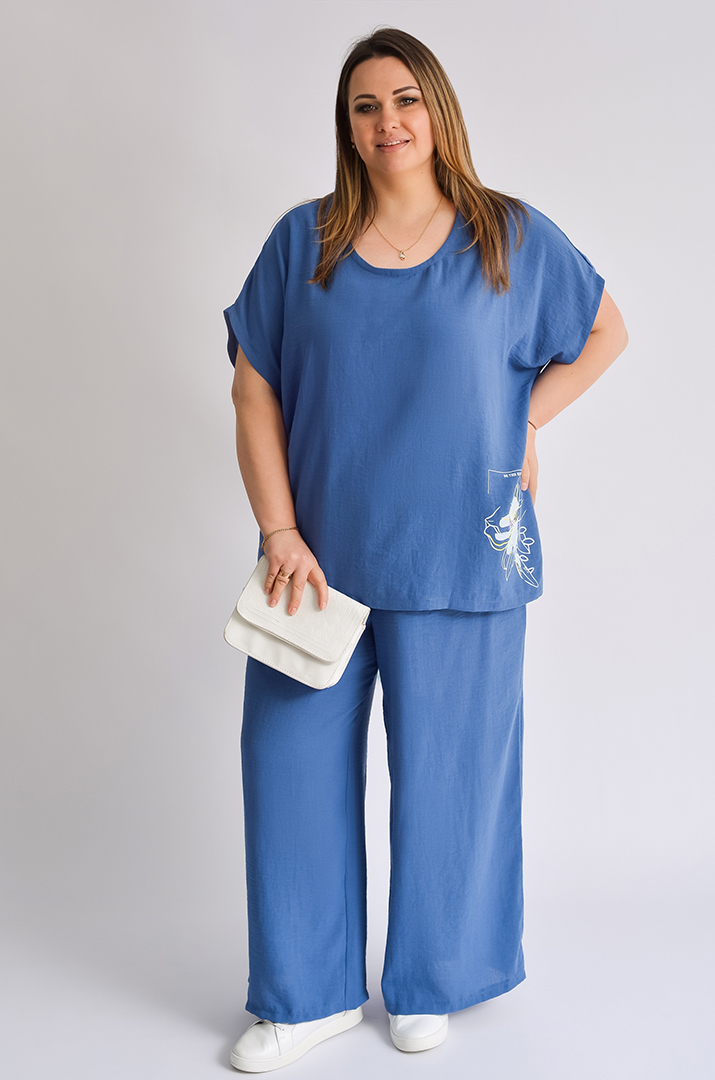 Костюм лляний брючний великих розмірів