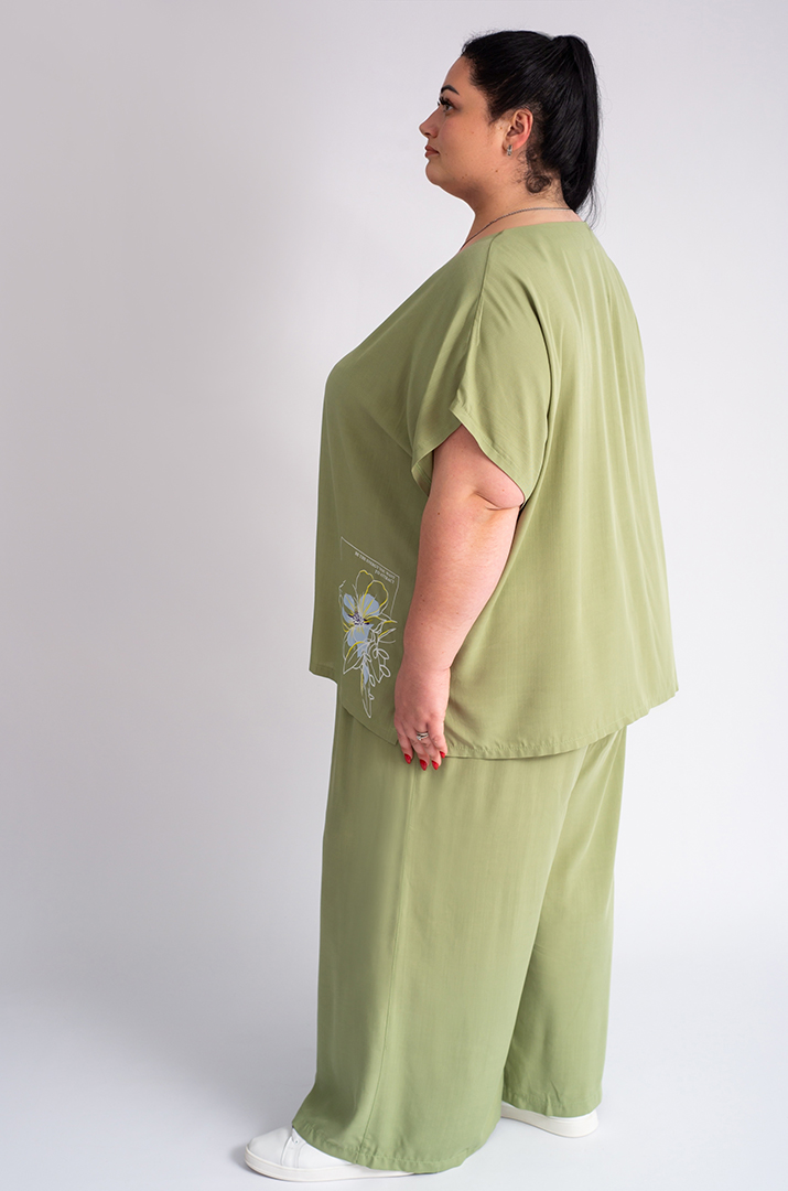 Костюм лляний брючний великих розмірів