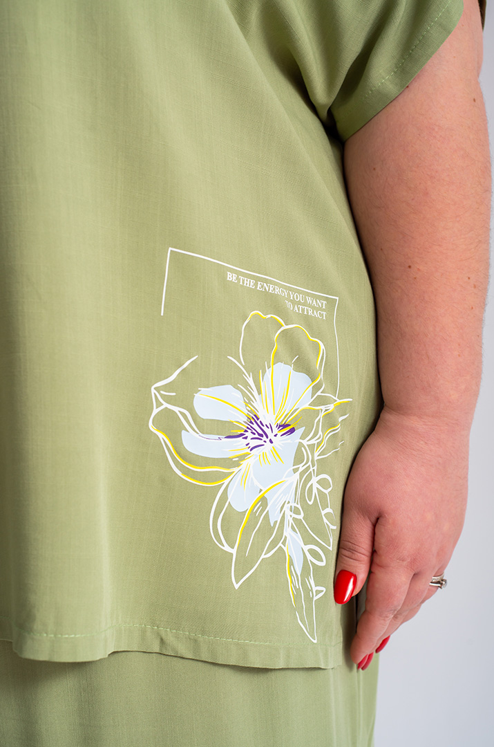 Костюм лляний брючний великих розмірів