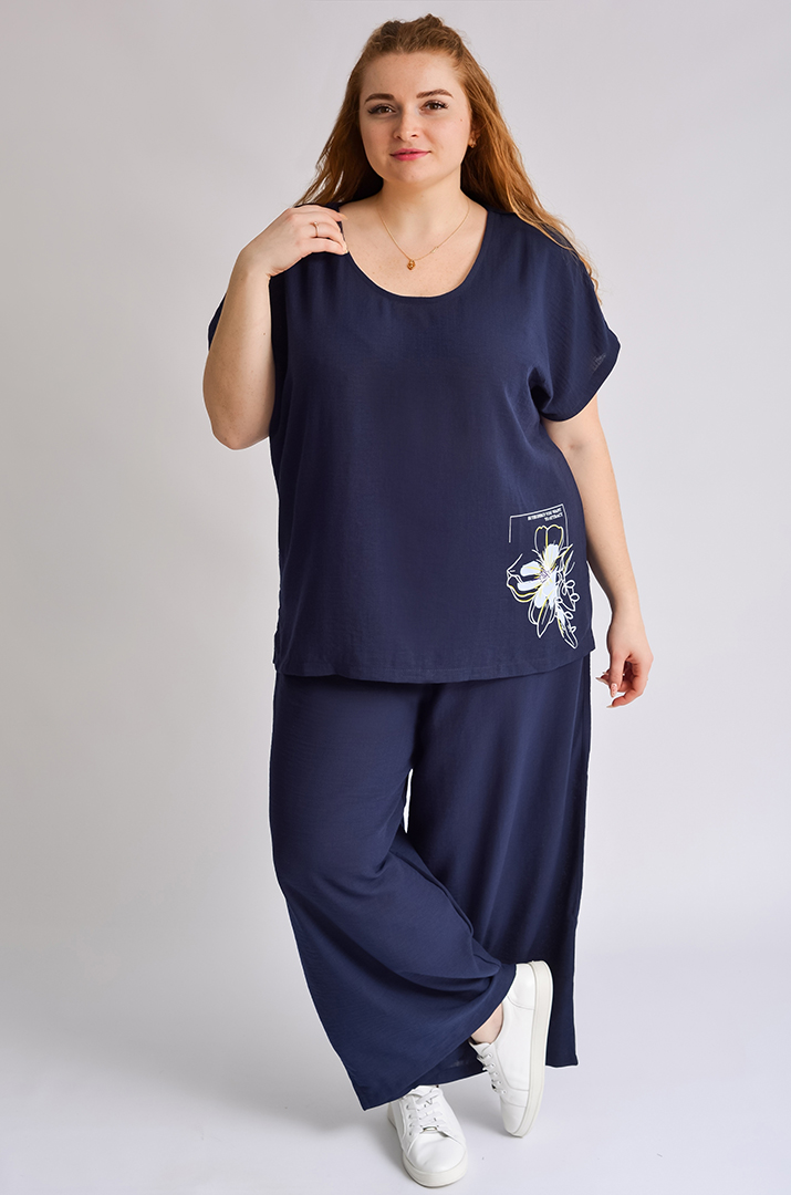 Костюм лляний брючний великих розмірів