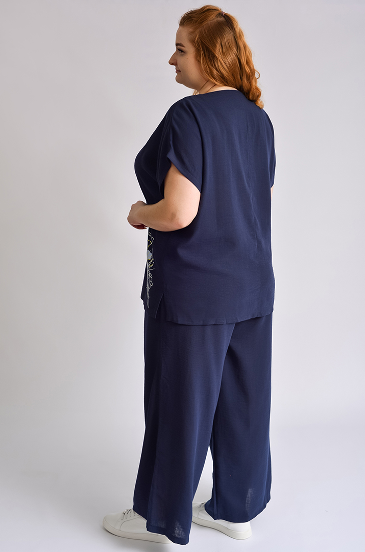 Костюм лляний брючний великих розмірів