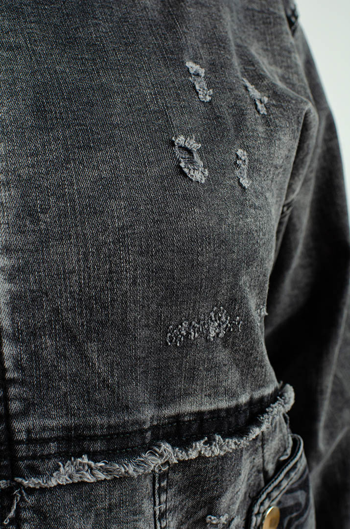 Джинсовий костюм з декором великих розмірів