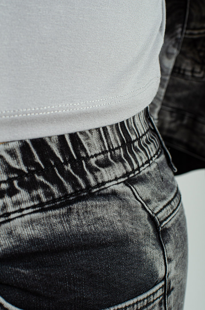 Джинсовий костюм з декором великих розмірів