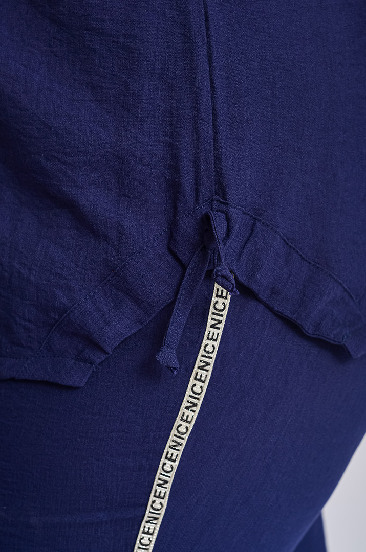 Костюм з брюками із жатки великих розмірів