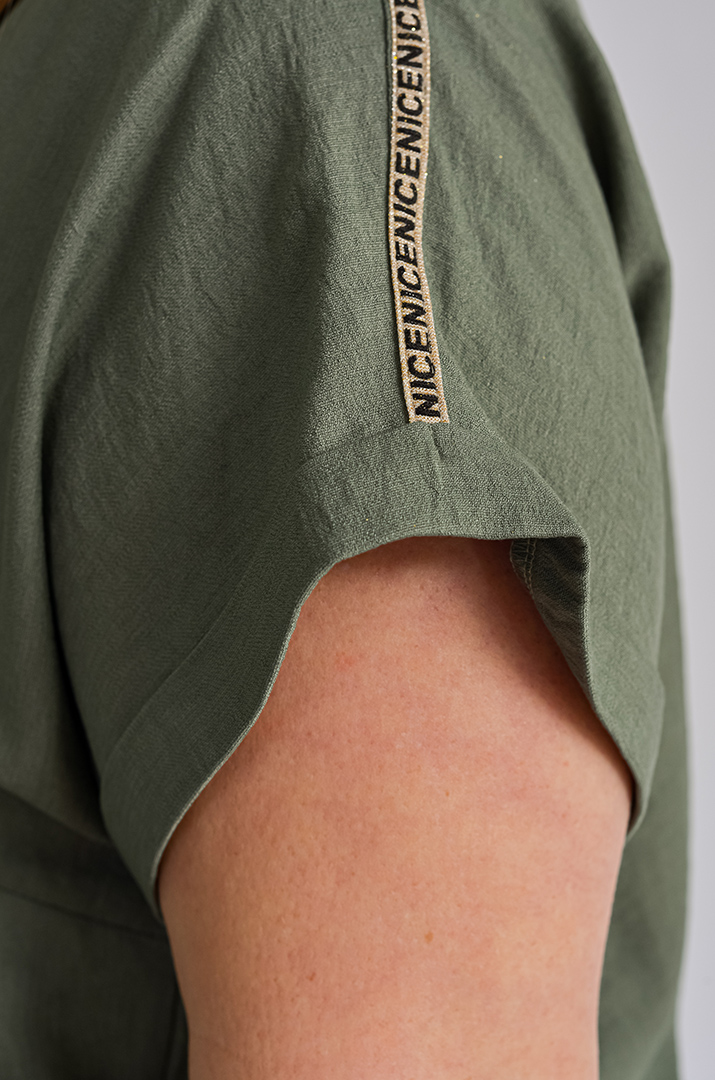 Костюм з брюками із жатки великих розмірів