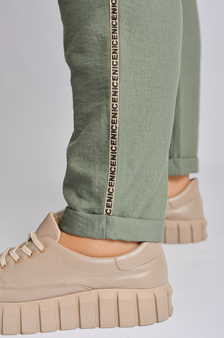 Костюм з брюками із жатки великих розмірів