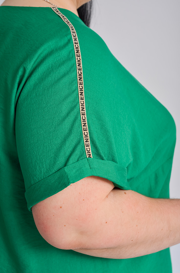 Костюм з брюками із жатки великих розмірів