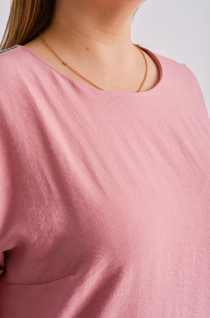 Костюм з брюками із жатки великих розмірів