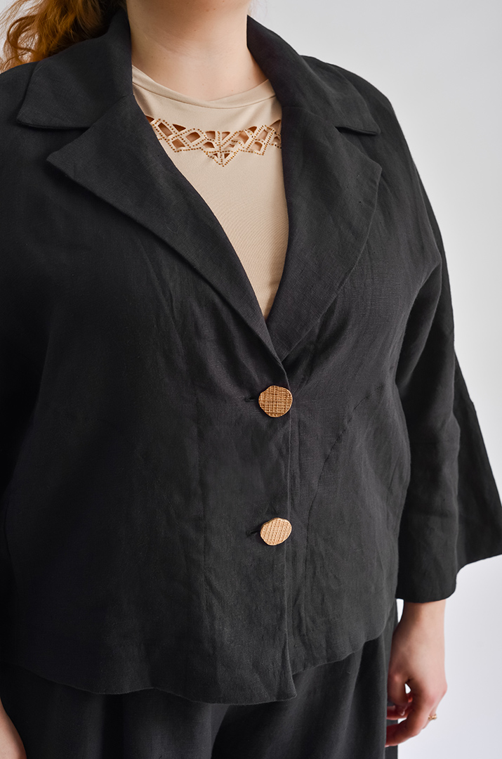 Костюм - брюки із льону вільного крою великих розмірів