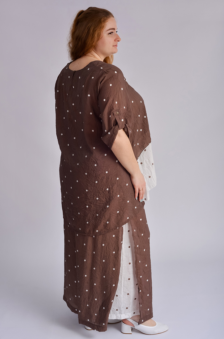 Костюм з брюками в горох великих розмірів