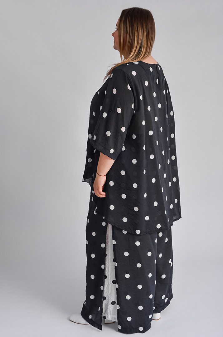 Костюм з брюками в горох великих розмірів