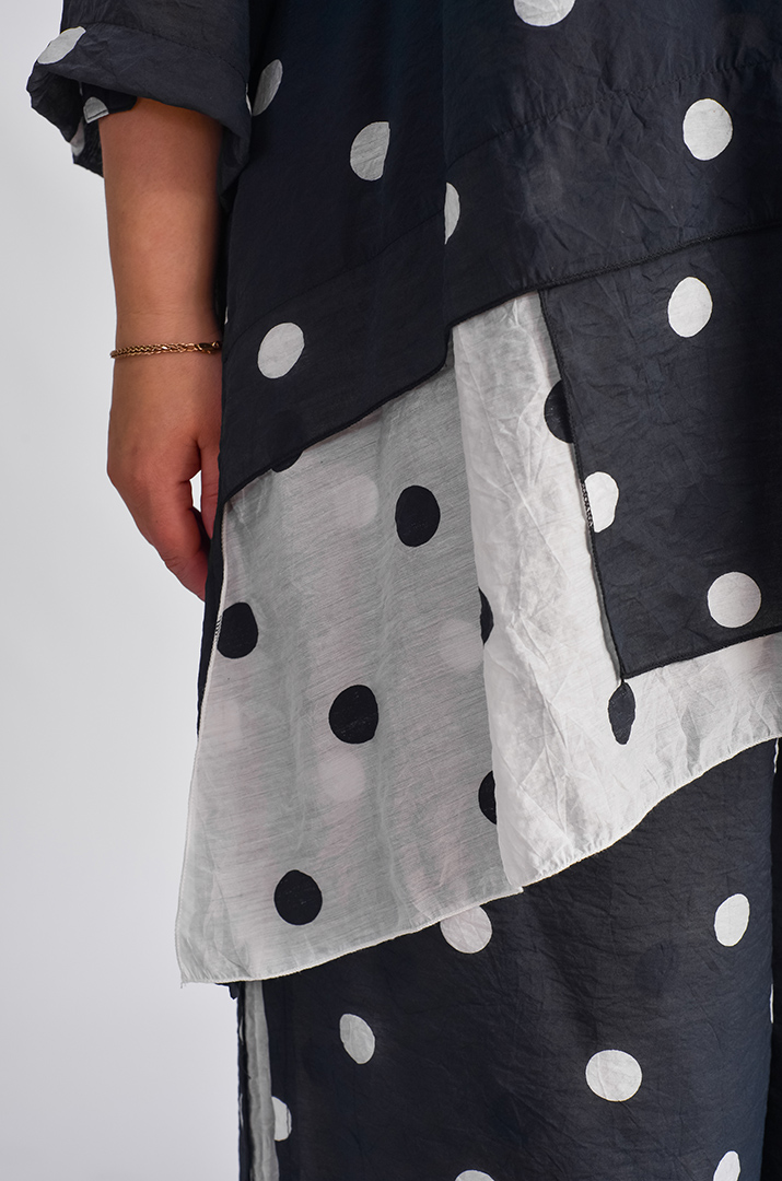 Костюм з брюками в горох великих розмірів