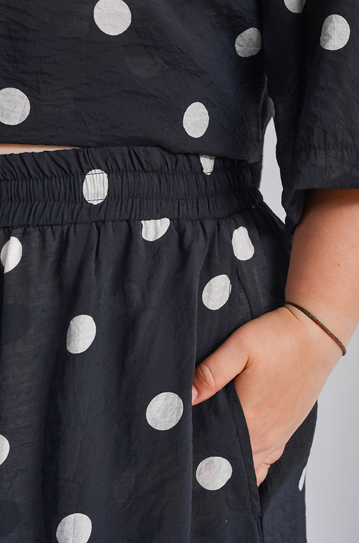 Костюм з брюками в горох великих розмірів