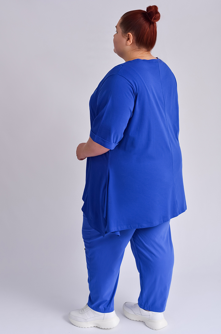 Костюм футболка+брюки зі стразами великих розмірів