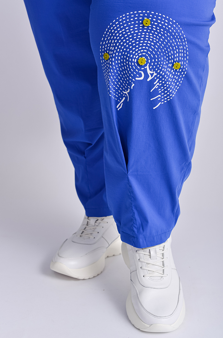 Костюм футболка+брюки зі стразами великих розмірів