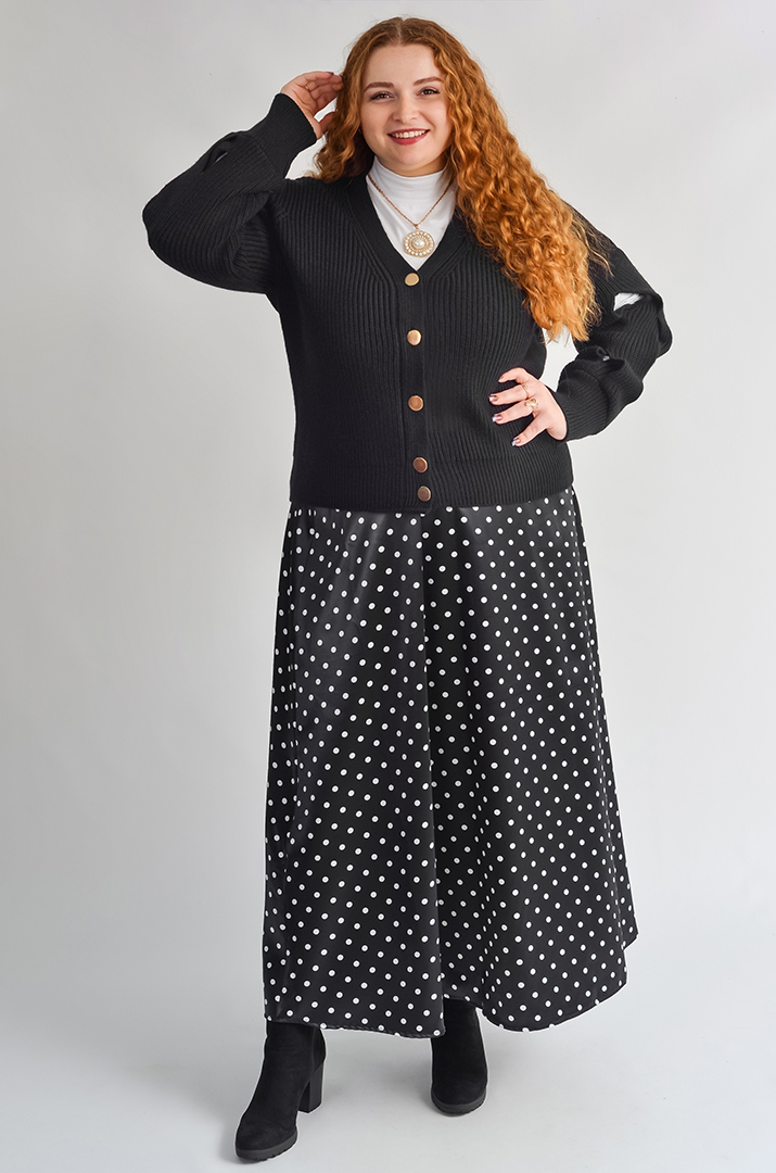 Кофта коротка з фактурними рукавами великих розмірів