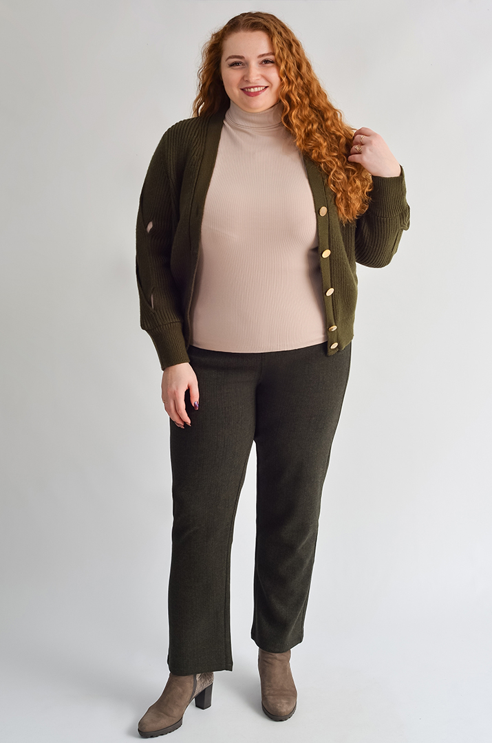 Кофта коротка з фактурними рукавами великих розмірів