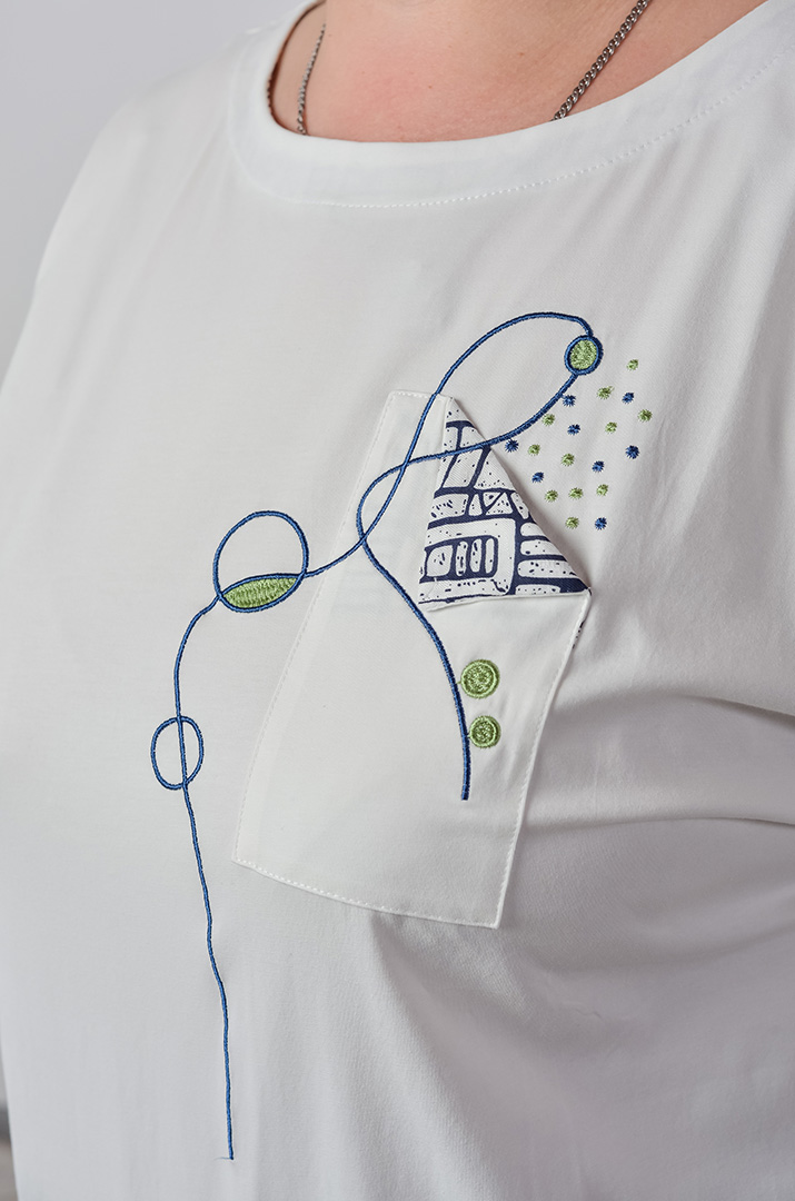 Костюм - спідниця з графічним принтом великих розмірів