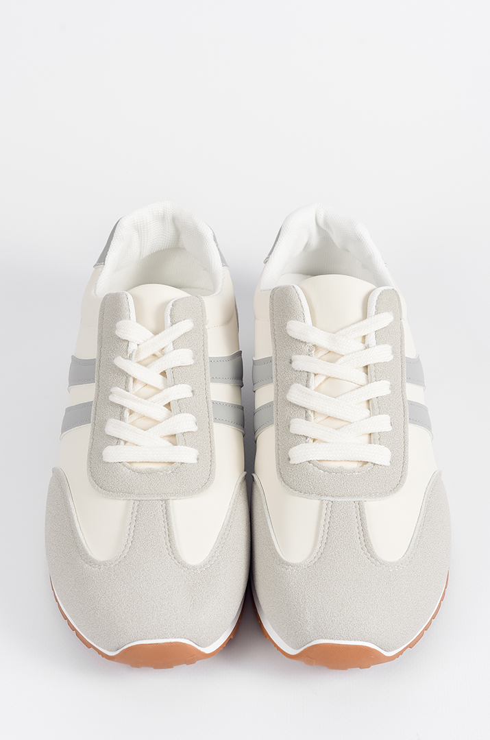 Кросівки з комбінованими кольорами і контрастною підошвою великих розмірів