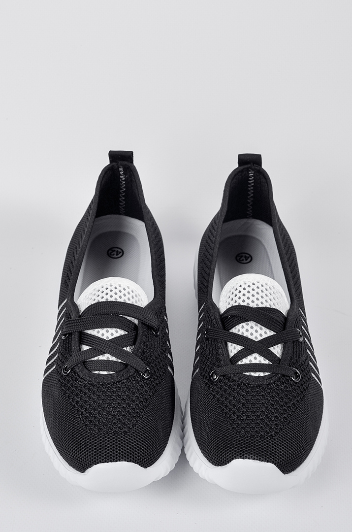 Текстильні кросівки з боковими прозорими вставками великих розмірів