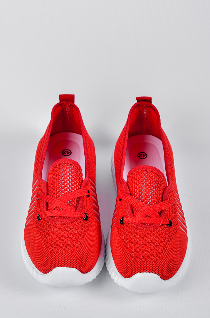 Текстильні кросівки з боковими прозорими вставками великих розмірів