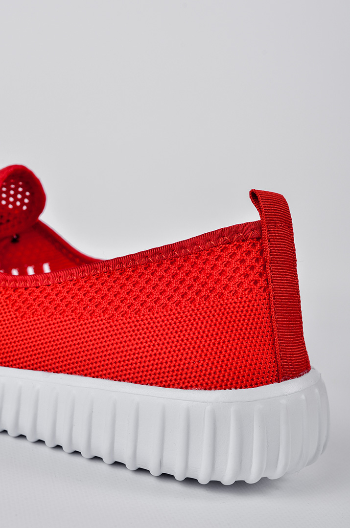 Текстильні кросівки з боковими прозорими вставками великих розмірів