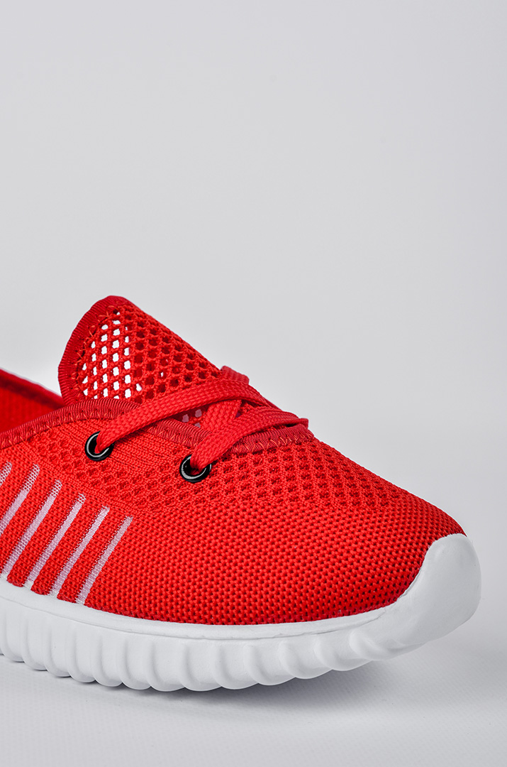 Текстильні кросівки з боковими прозорими вставками великих розмірів