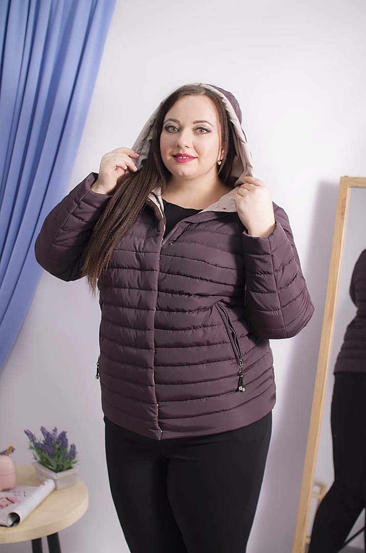 Куртка короткая стеганая супер батал