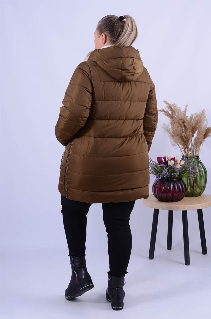 Куртка з леопардовими вставками супер батал