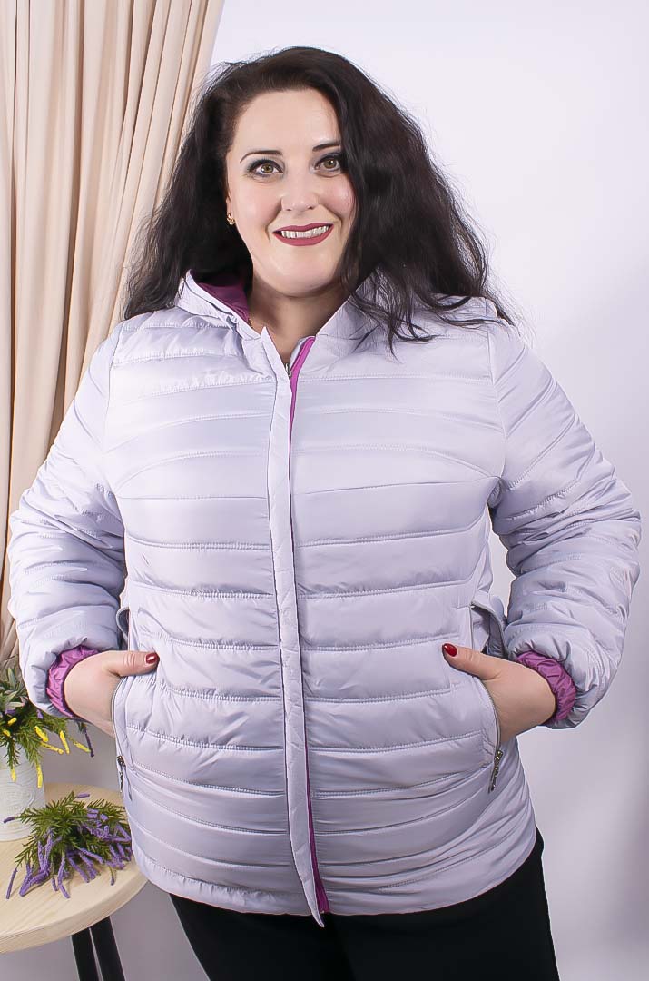 Куртка коротка двостороння з квітковою гілочкою