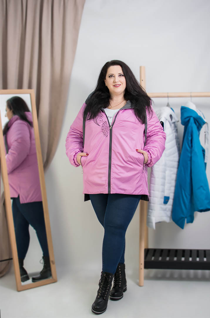 Куртка коротка двостороння супер батал