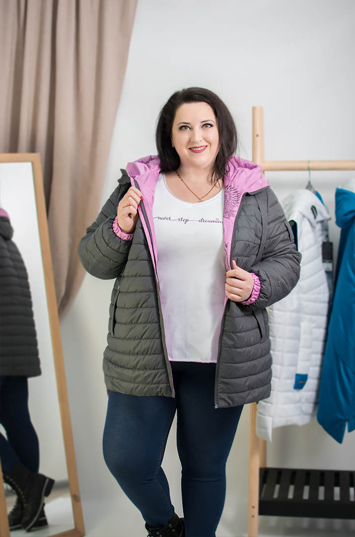 Куртка коротка двостороння супер батал