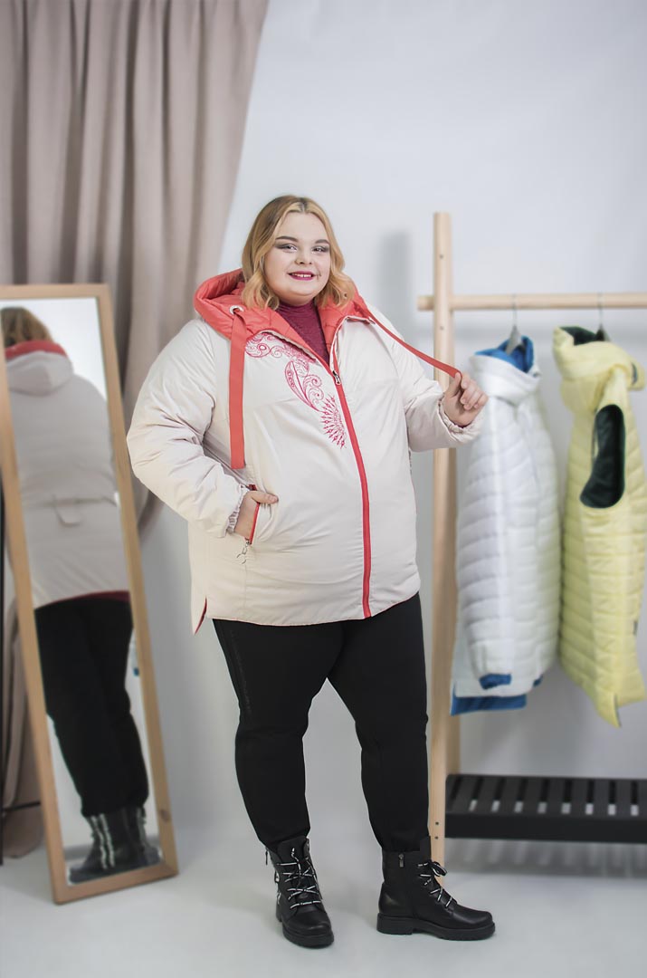 Куртка коротка двостороння супер батал