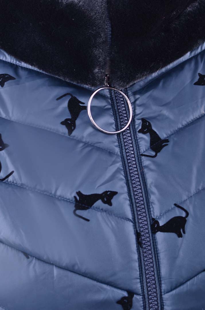 Куртка подовжена з велюровим принтом супер батал