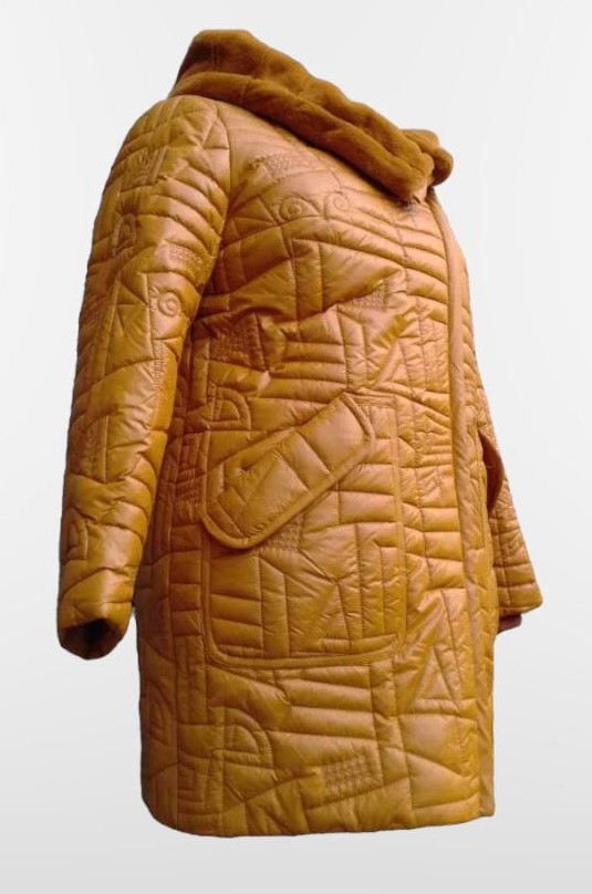 Яскрава зимова подовжена куртка супер батал