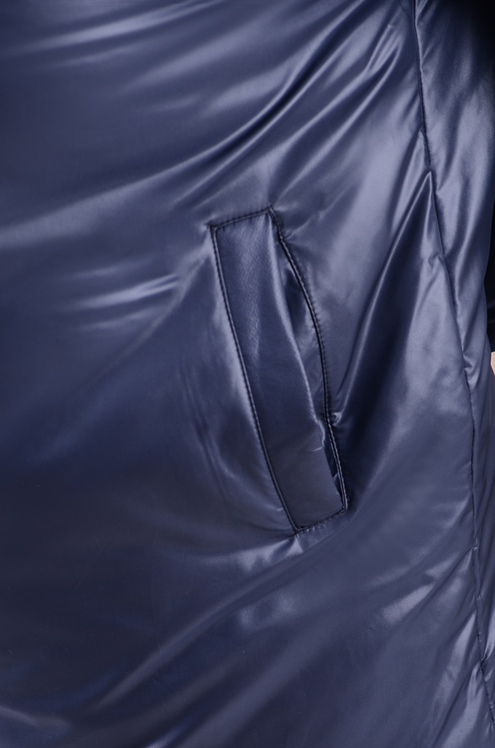 Куртка подовжена зі штучним хутром супер батал