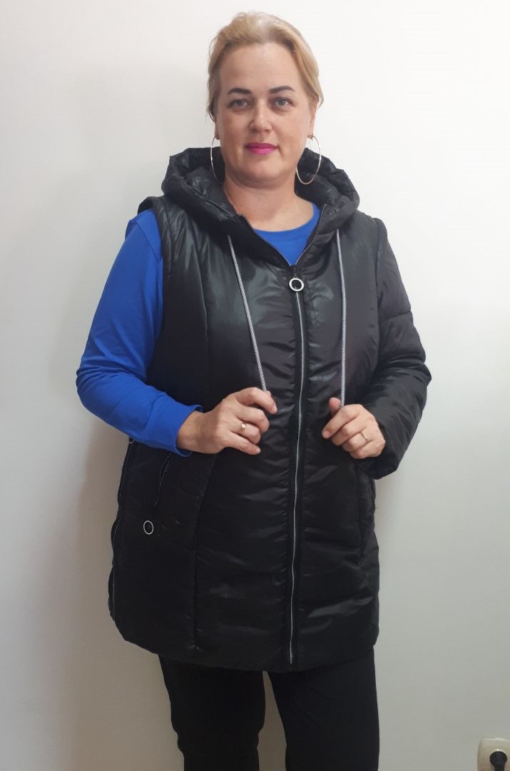 Куртка подовжена трансформер в чорному кольорі супер батал