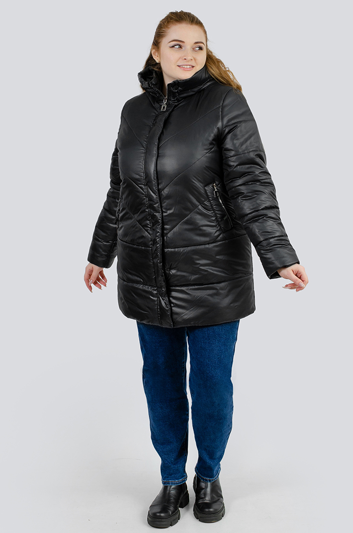 Зимова подовжена куртка супер батал