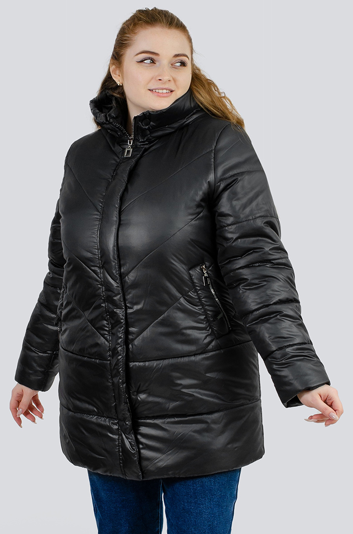 Зимова подовжена куртка супер батал