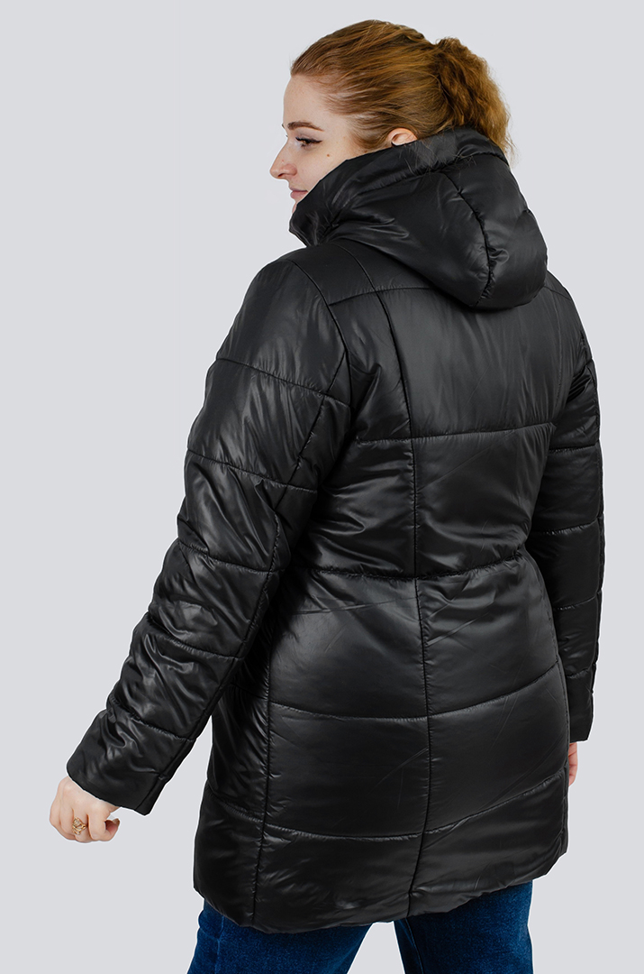 Зимова подовжена куртка супер батал