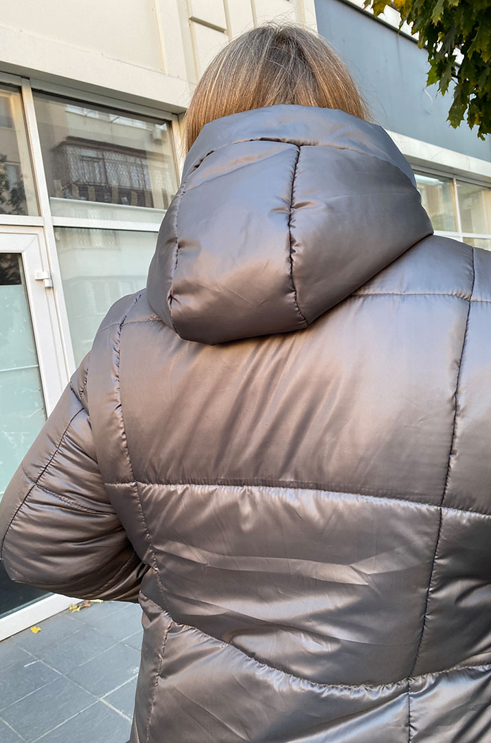 Зимова подовжена куртка супер батал