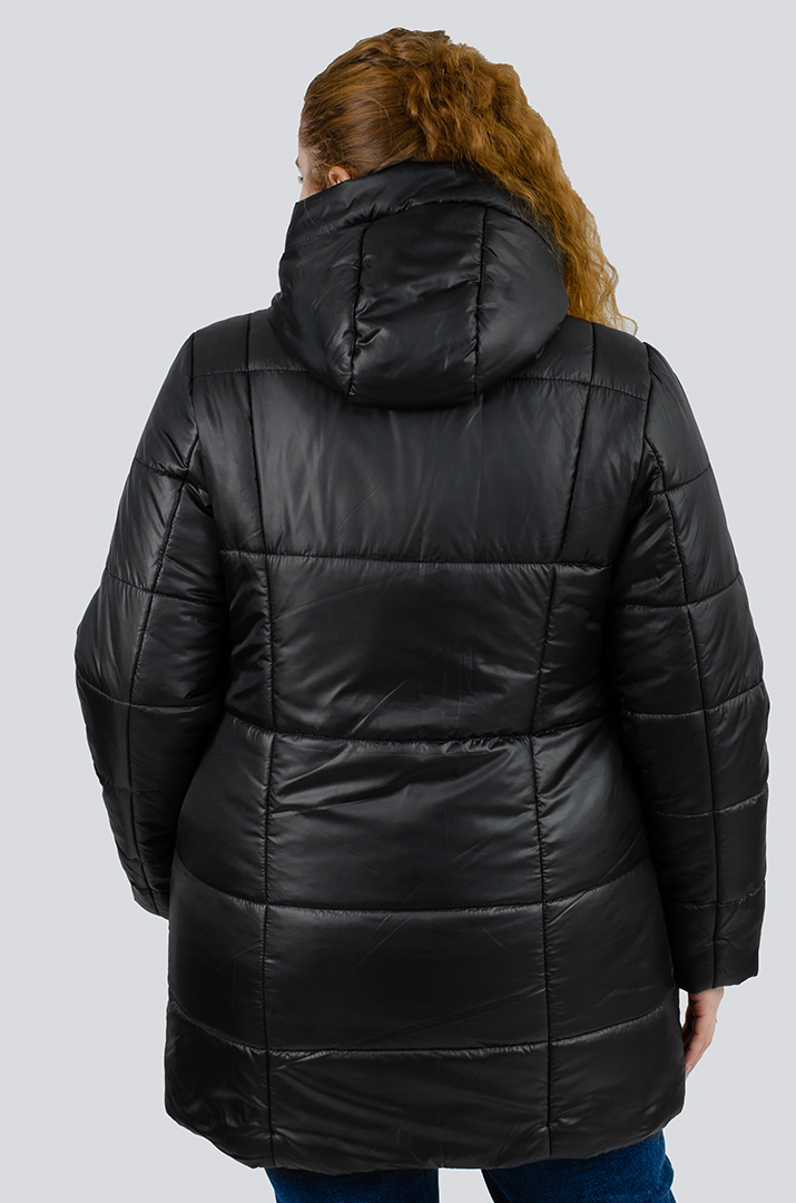 Зимова подовжена куртка супер батал