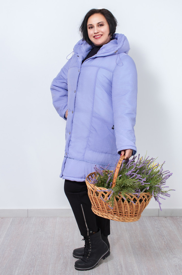 Куртка довга на заклепках батал