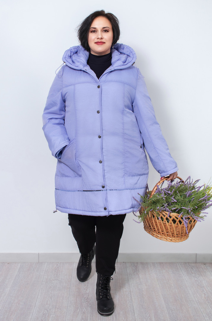 Куртка довга на заклепках батал